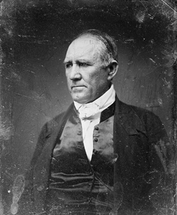 Portrait photograph of Sam Houston taken between 1848 and 1850