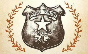 drawing of a Texas State Police badge
