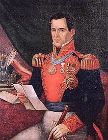 Painted portrait of Antonio López de Santa Anna Pérez de Lebrón