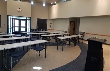 Room configured as a classroom